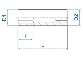 EQUIPEMENT ATELIER - Outils à main - Douille longue 1/4" 12mm