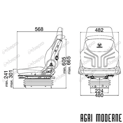 PIECES TRACTEUR AUTRE MARQUE - Siège - GRAMMER COMPACTO COMFORT W
MSG 93/721