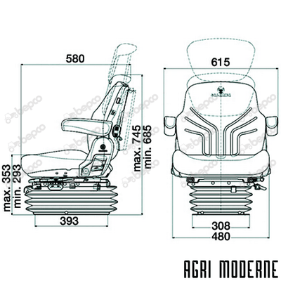 PIECES TRACTEUR AUTRE MARQUE - Siège - MAXIMO \'BLACK EDITION\'
MSG 95G/721