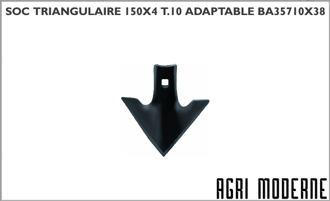PIECES TRAVAIL DU SOL - Outils à dents non animés - SOC TRIANGULAIRE 150X4
