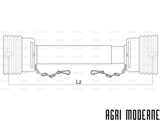 PIECES TRANSMISSION - Cardans completes - Protecteur Gardloc 1.5m (A1-4)