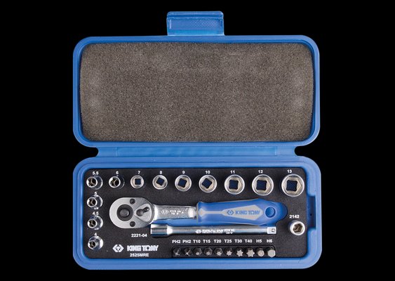 EQUIPEMENT ATELIER - Outils à main - Coffret cliquet 1/4" douilles embouts