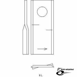 PIECES RECOLTE FENAISON AUTRE MARQUE - Autre pièces récolte fenaison - COUTEAU GAUCHE FAUCHEUSE KUHN