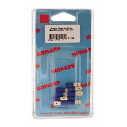 DIVERS FOURNITURES - Signalisation Électricité - HF- 10 COSSE PLAT. M BLEU L6.3