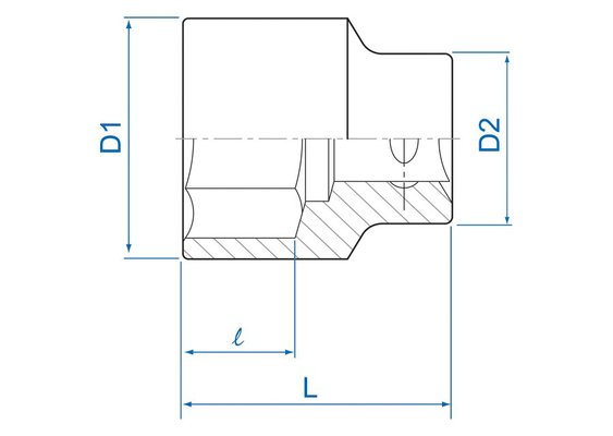 EQUIPEMENT ATELIER - Outils à main - Douille 3/4" 34mm