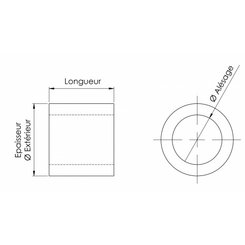 PIECES EPAREUSE / BROYEURS - Consommable Epareuses - Entretoise tube - 20 x 22