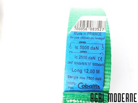 EQUIPEMENT ATELIER - Elingue / Sangle - Sangle 12m x 50mm cliquet inversé FRANCE