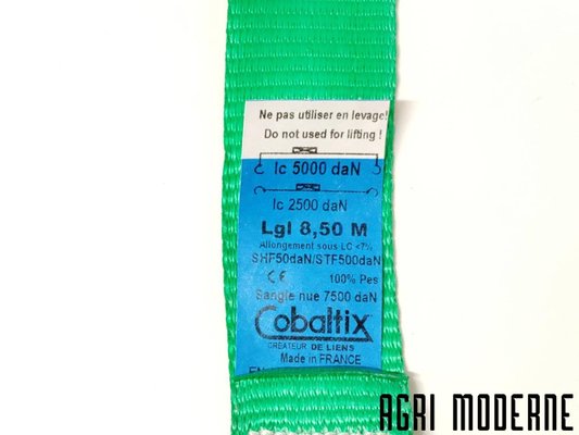 EQUIPEMENT ATELIER - Elingue / Sangle - EUROPLEX Plateau Lg: 9m (Lgf 0.40M + Lgl 8.60M) Fer 15 (Doigts écartés) - LC 2 5