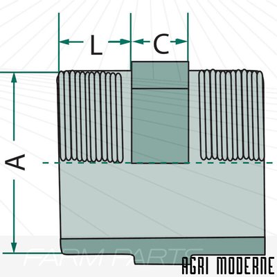 PIECES PULVERISATION - Accessoire  - Raccord union, 2x filetage mâle