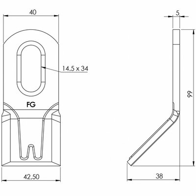 PIECES EPAREUSE / BROYEURS - Consommable Epareuses - Couteau Renforcé 102 - 99.40.5