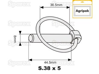 DIVERS FOURNITURES - Attelage (Conso) - Agripak 5 goupilles clips 8mm (rondes)