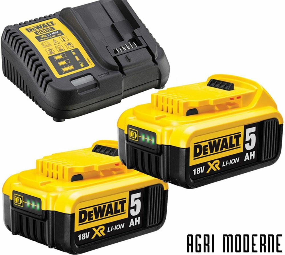 Vente Pack de 2 batteries 18V 5AH + 1 chargeur boite carton - DEWALT  DCB115P2-QW
