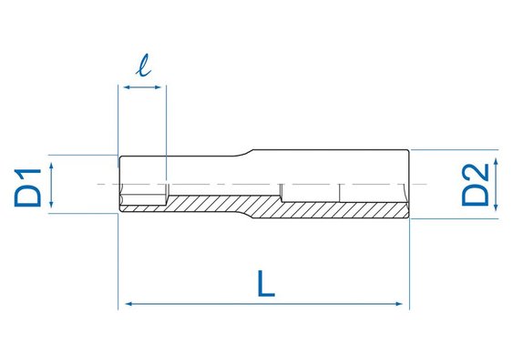 EQUIPEMENT ATELIER - Outils à main - Douille 1/4" Torx E8