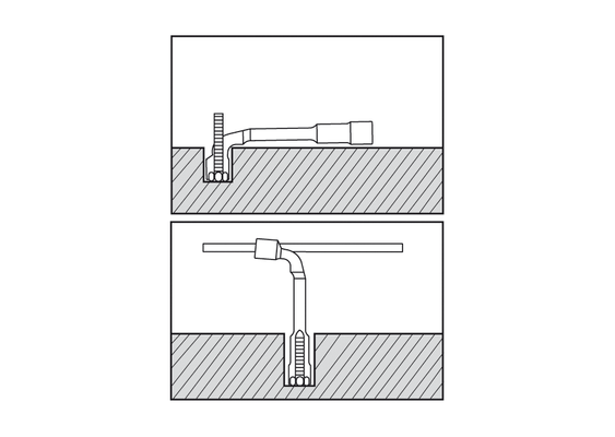 EQUIPEMENT ATELIER - Outils à main - Clé à pipe 9mm 6x12 pans