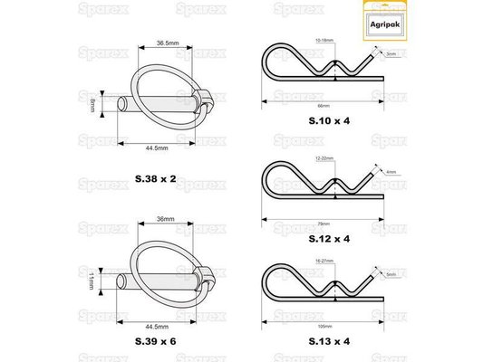 DIVERS FOURNITURES - Attelage (Conso) - Agripak 8 clips + 12 béta