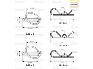 DIVERS FOURNITURES - Attelage (Conso) - Agripak 8 clips + 12 béta