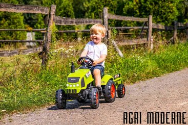 JOUETS / MAQUETTES - Porteur / Tracteurs à pédales - ARION AVEC REMORQUE