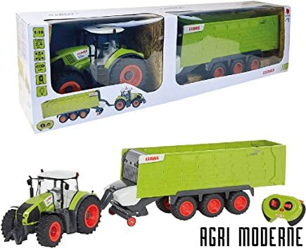 PIECES RECOLTE FENAISON CLAAS - Merchandising - Jouet AXION 870 RC + CARGOS 9600, 1:16