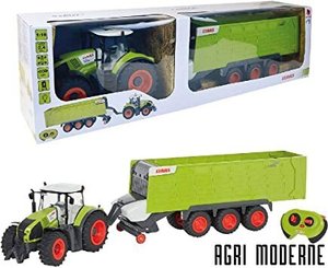 PIECES RECOLTE FENAISON CLAAS - Merchandising - Jouet AXION 870 RC + CARGOS 9600, 1:16