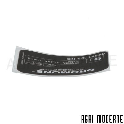 PIECES TRACTEUR CLAAS - OS - ETIQUETTE