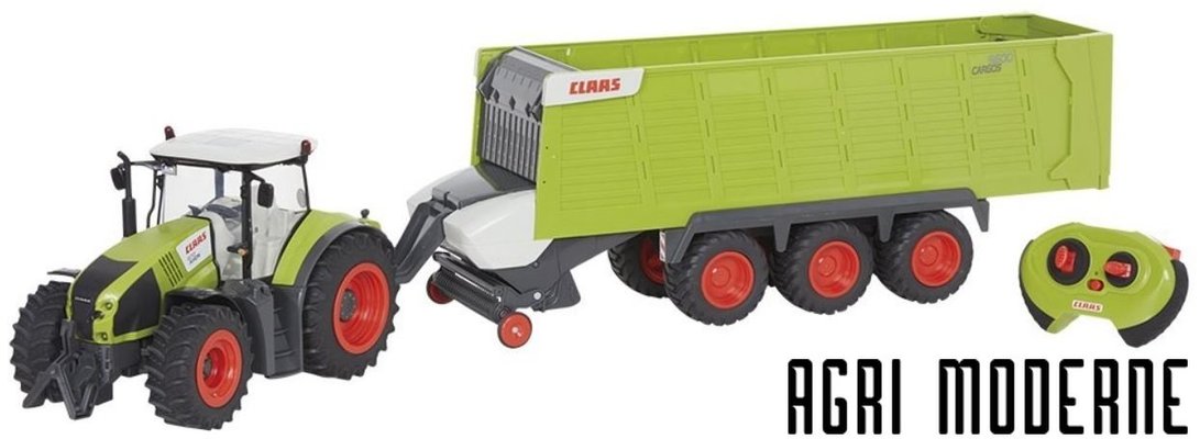 PIECES RECOLTE FENAISON CLAAS - Merchandising - Jouet AXION 870 RC + CARGOS 9600, 1:16