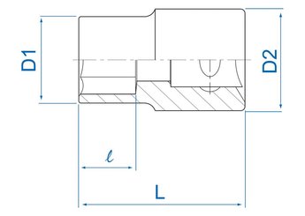 EQUIPEMENT ATELIER - Outils à main - Douille Torx 1/2" E12