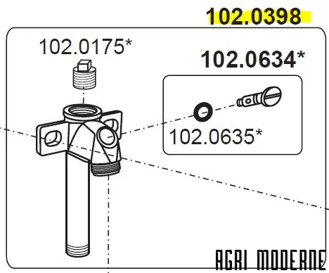 MANUTENTION ELEVAGE - ELEVAGE - Piece raccordement ½" laiton, avec réglage