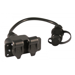 DIVERS FOURNITURES - Signalisation Électricité - MULTIPRISE 2 X 3PLOTS 25A + PRISE 12V