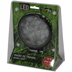 DIVERS FOURNITURES - Signalisation Électricité - PHARE DE TRAVAIL ROND 6 LED 950LM LARGE LUMITRACK