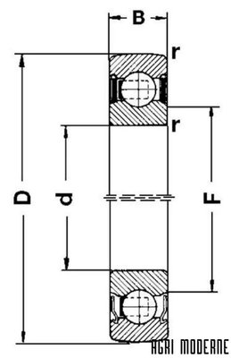 PIECES TRANSMISSION - Roulement - Roulement à billes à gorge profonde 45x100x25 mm, 17263092RS1 SKF