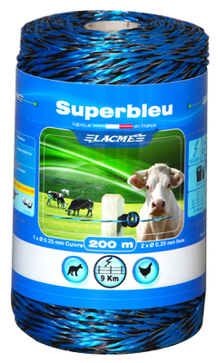 CLÔTURES ELECTRIQUES - Clotures secteur - SUPERBLEU 400M Bobine
