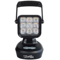 DIVERS FOURNITURES - Signalisation Électricité - PHARE DE TRAVAIL/AVERTISSEUR 9LED RECHARGEABLE ORG/BLC 945LM LUMITRACK
