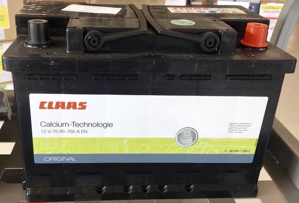DIVERS FOURNITURES - Batterie - CLAAS ORIGINAL 75Ah - 760A