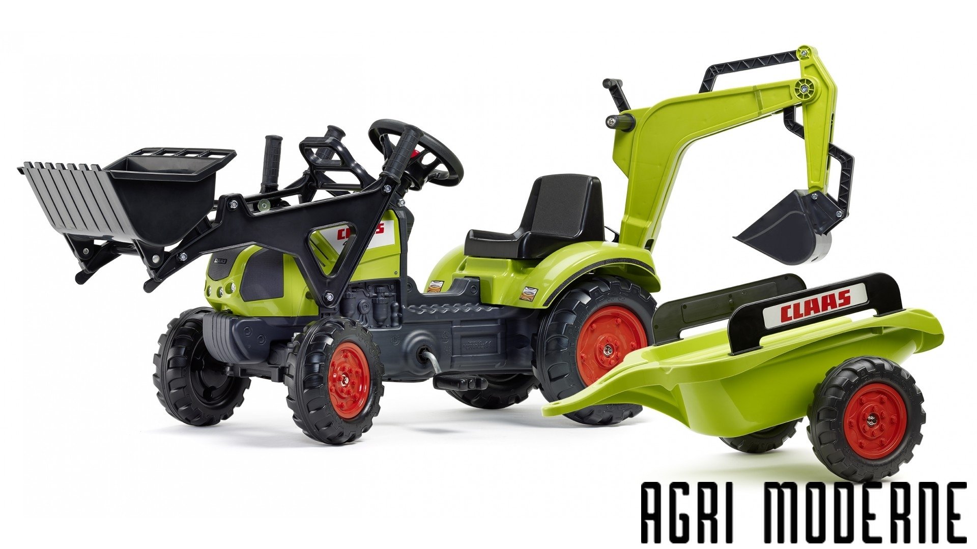 Tractopelle Claas Arion 410 Avec Excavatrice Et Remorque