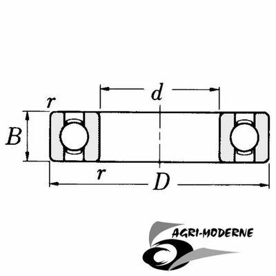 PIECES RECOLTE FENAISON CLAAS - Roulements - ROULEMENT 6205.2RSR