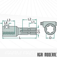 PIECES TRANSMISSION - Autre transmission - PROLONGATEUR 1"3/8 6Z/21Z
