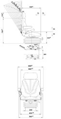 PIECES TRACTEUR AUTRE MARQUE - Siège - SIEGE PNEUMATIQUE 12V