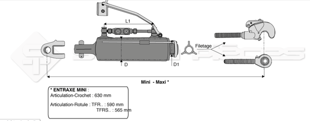 PIECES TRANSMISSION - Autre transmission - 3PT HYD 36X3D $90/50+SANS CHAP