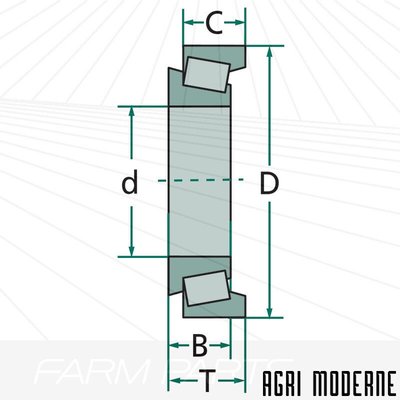 PIECES TRANSMISSION - Roulement - RLT CONIQUE 32210