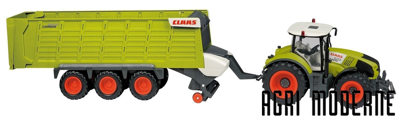 PIECES RECOLTE FENAISON CLAAS - Merchandising - Jouet AXION 870 RC + CARGOS 9600, 1:16