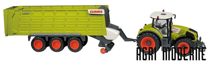 PIECES RECOLTE FENAISON CLAAS - Merchandising - Jouet AXION 870 RC + CARGOS 9600, 1:16