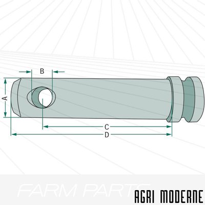 PIECES TRACTEUR AUTRE MARQUE - Attelage - BROCHE ATTELAGE 28/159