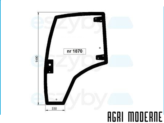 PIECES TRACTEUR CLAAS - Vitrage - VITRE