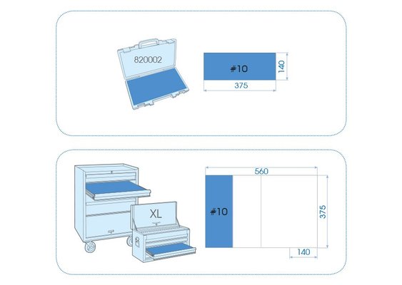 EQUIPEMENT ATELIER - Outils à main - COFFRET DE DOUILLES ET ACCESSOIRES1/4 6 PANS EVAWAVE - 53 PIECES