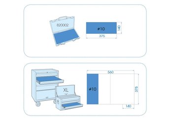 EQUIPEMENT ATELIER - Outils à main - COFFRET DE DOUILLES ET ACCESSOIRES1/4 6 PANS EVAWAVE - 53 PIECES