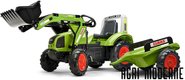 JOUETS / MAQUETTES - Porteur / Tracteurs à pédales - CLAAS ARION 430 REMORQUE + PEL