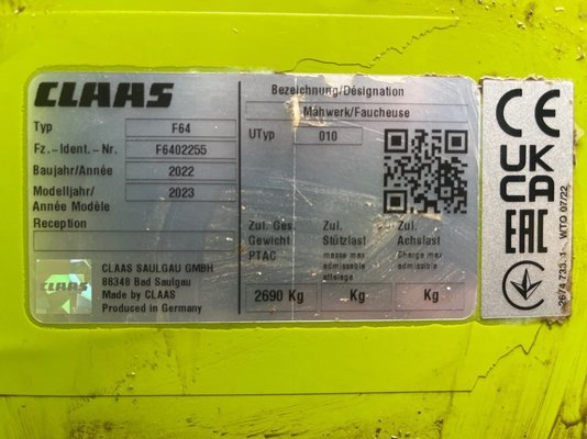 Faucheuse conditionneuse Claas DISCO 9200 C