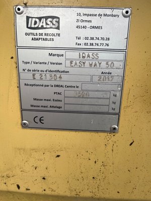 Pick-up pour ensileuse Idass E-WAY 50